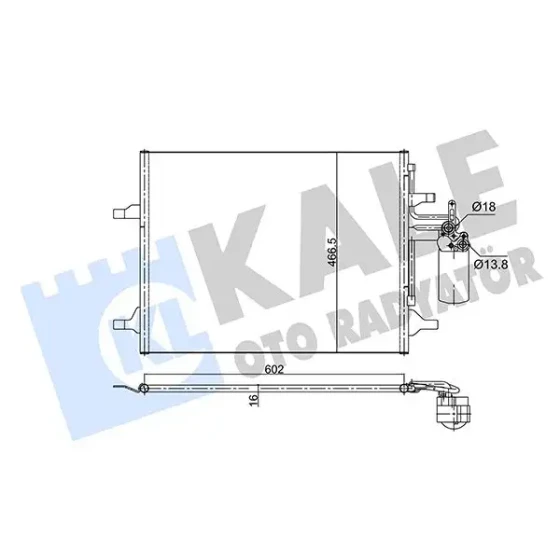 KALE Klima Radyatörü – 353075 / OEM 31332027 ürün görseli