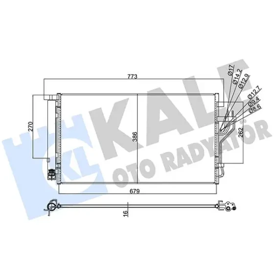 KALE Klima Radyatörü – 353105 / OEM 976062Y500 ürün görseli