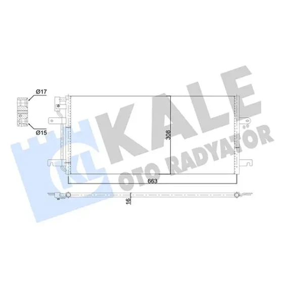 KALE Klima Radyatörü – 353140 / OEM 7D0820413B ürün görseli
