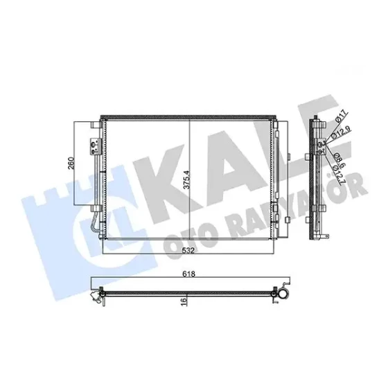 KALE Klima Radyatörü – 353190 / OEM 976061W001 ürün görseli