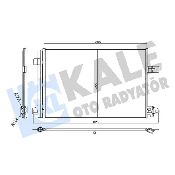 KALE Klima Radyatörü – 356115 / OEM 7E0820411F ürün görseli