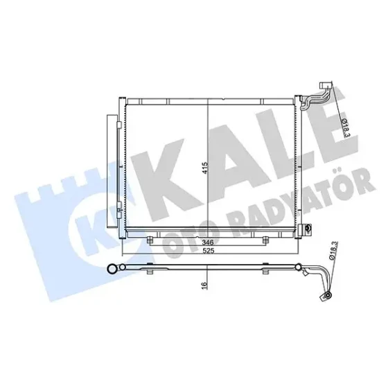 KALE Klima Radyatörü – 357320 / OEM H1BH19710BB ürün görseli
