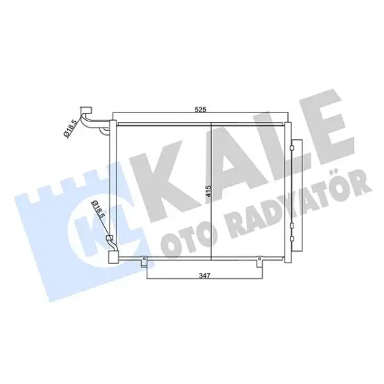 KALE Klima Radyatörü – 357720 / OEM H1BH19710AB ürün görseli