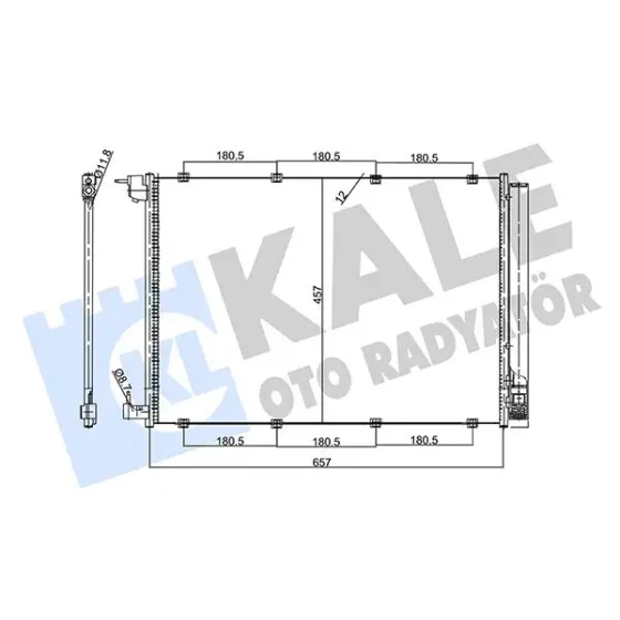 KALE Klima Radyatörü – 357735 / OEM A0995002154 ürün görseli