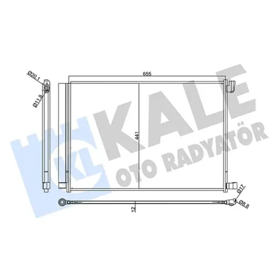 KALE Klima Radyatörü – 357740 / OEM A0995001354 ürün görseli