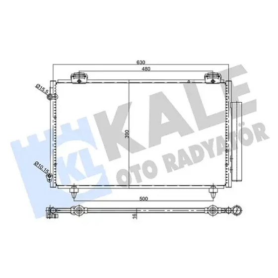 KALE Klima Radyatörü – 357745 / OEM 8845012260 ürün görseli