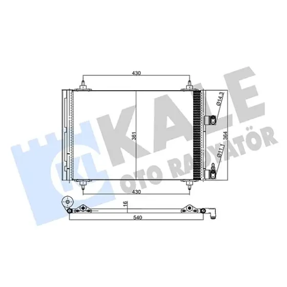 KALE Klima Radyatörü – 357815 / OEM 6453FP ürün görseli