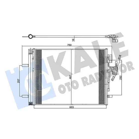 KALE Klima Radyatörü – 357825 / OEM 31274157 ürün görseli