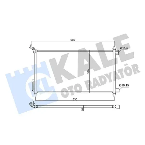 KALE Klima Radyatörü – 357830 / OEM 92110EW80A ürün görseli