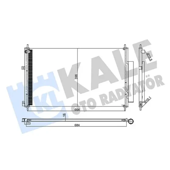 KALE Klima Radyatörü – 357925 / OEM 80110T1GG02 ürün görseli
