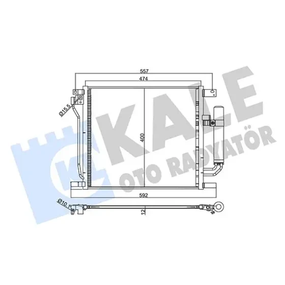KALE Klima Radyatörü – 358070 / OEM 92100BA61B ürün görseli