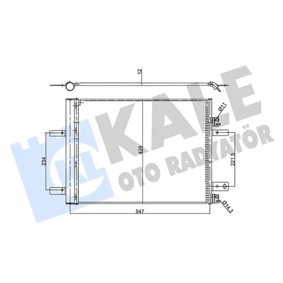 KALE Klima Radyatörü – 358080 / OEM 9673629480 ürün görseli