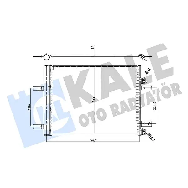 KALE Klima Radyatörü – 358080 / OEM 9673629480
