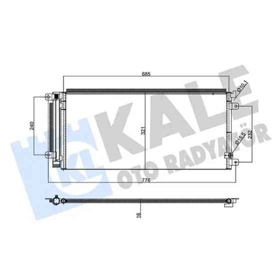 KALE Klima Radyatörü – 358090 / OEM 80100TBCA01 ürün görseli