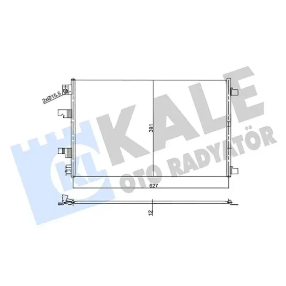 KALE Klima Radyatörü – 358755 / OEM 92100BB50A ürün görseli