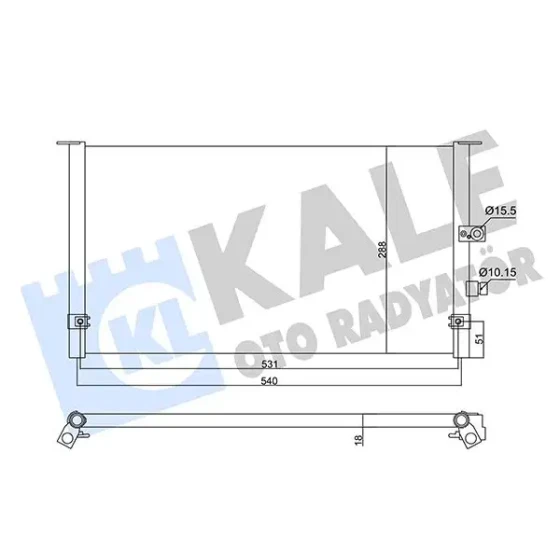 KALE Klima Radyatörü – 360355 / OEM 8846035200 ürün görseli
