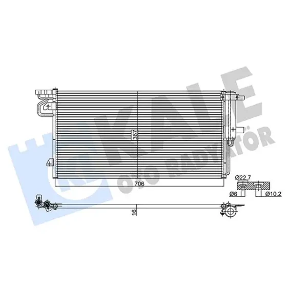 KALE Klima Radyatörü – 361295 / OEM EJ7H19710AC ürün görseli
