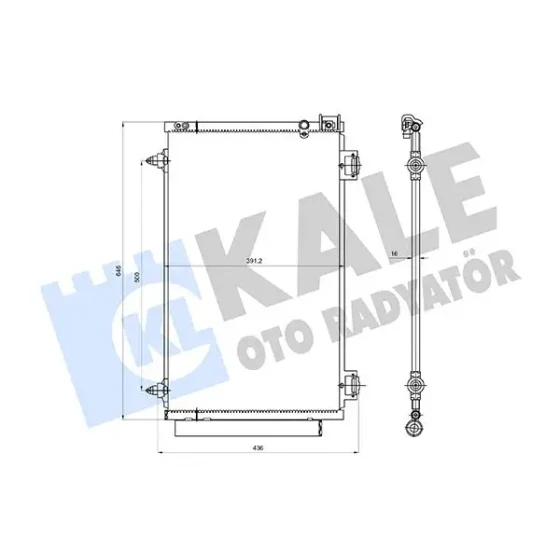 KALE Klima Radyatörü – 361375 / OEM 8845005101 ürün görseli