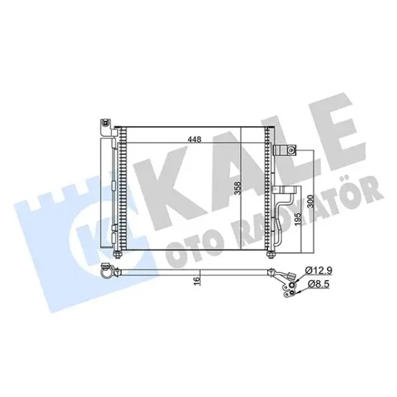 KALE Klima Radyatörü – 379100 / OEM 9760625600 ürün görseli