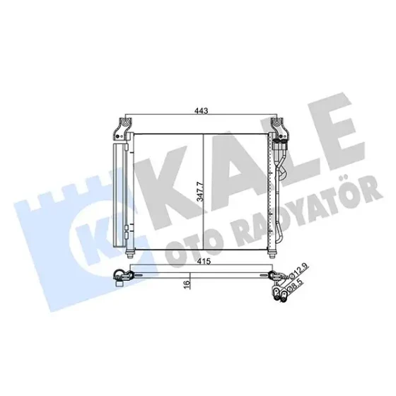 KALE Klima Radyatörü – 380100 / OEM 9760607550 ürün görseli