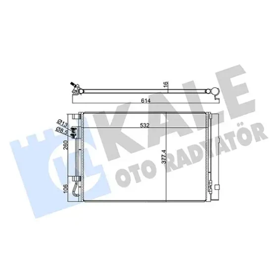 KALE Klima Radyatörü – 380200 / OEM 976061R000 ürün görseli