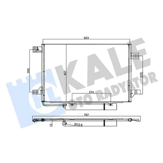 KALE Klima Radyatörü – 382515 / OEM A1695000754 ürün görseli