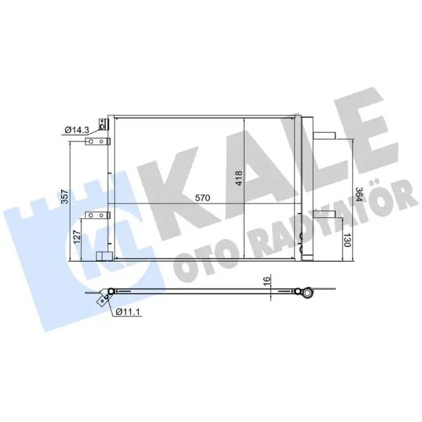 KALE Klima Radyatörü – 382640 / OEM 9827450180