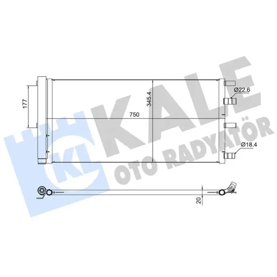 KALE Klima Radyatörü – 382670 / OEM GK2119710AA ürün görseli