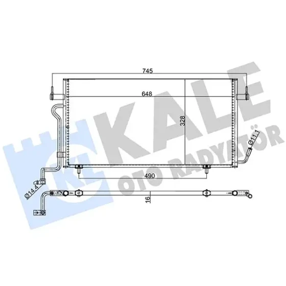 KALE Klima Radyatörü – 385500 / OEM 6455Y2 ürün görseli