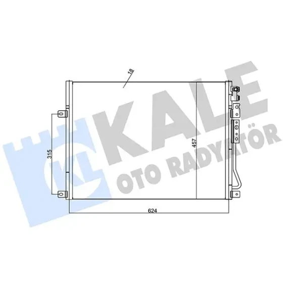 KALE Klima Radyatörü – 385800 / OEM K55116928AA ürün görseli