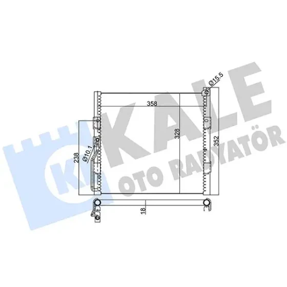 KALE Klima Radyatörü – 386800 / OEM 80110SR1A13 ürün görseli
