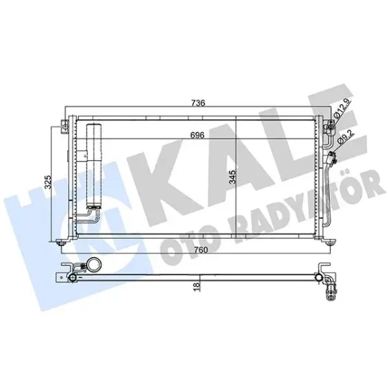 KALE Klima Radyatörü – 388100 / OEM MN134204 ürün görseli