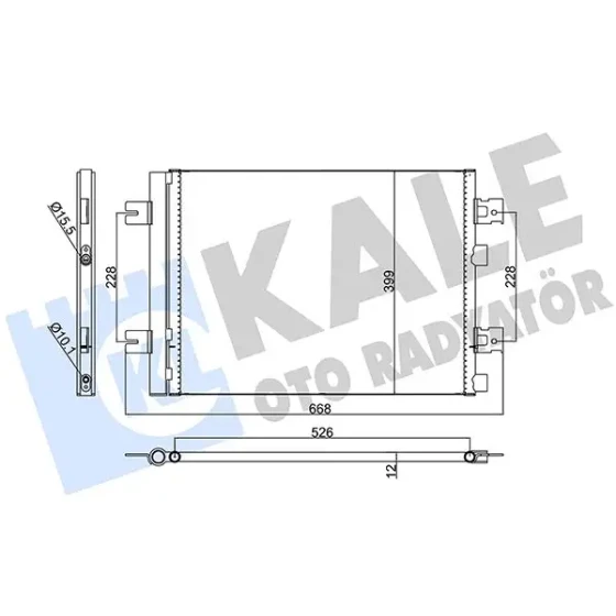 KALE Klima Radyatörü – 389300 / OEM 921007794R ürün görseli