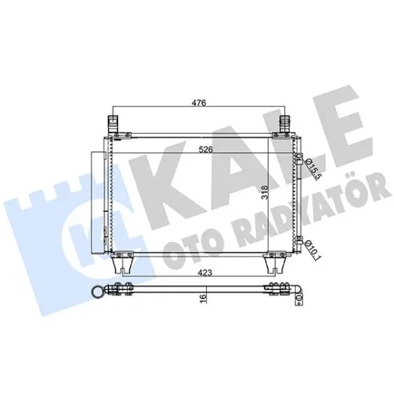 KALE Klima Radyatörü – 390100 / OEM 8846052110 ürün görseli