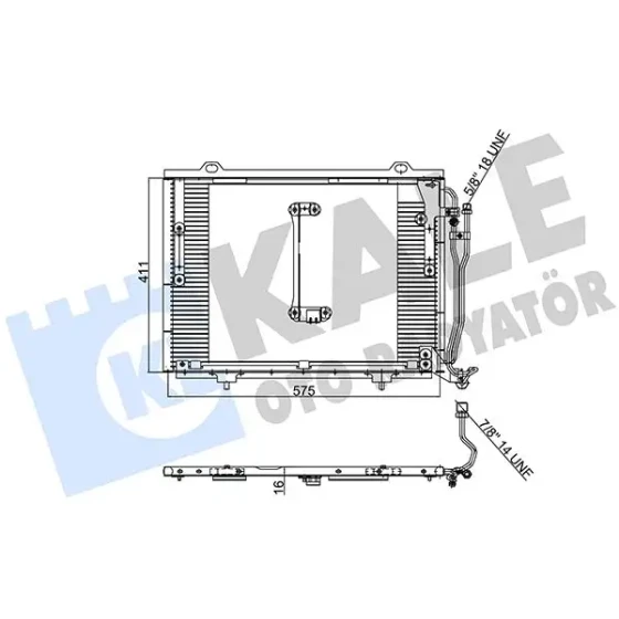 KALE Klima Radyatörü – 392500 / OEM A2028301070 ürün görseli