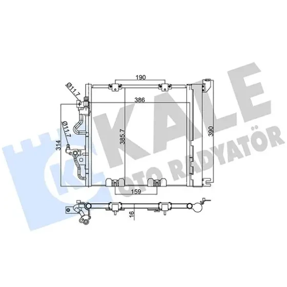 KALE Klima Radyatörü – 393600 / OEM 1850099 ürün görseli