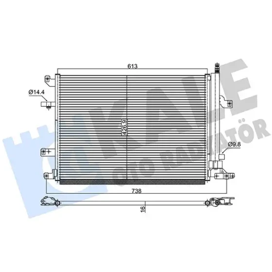 KALE Klima Radyatörü – 394200 / OEM 30781281 ürün görseli