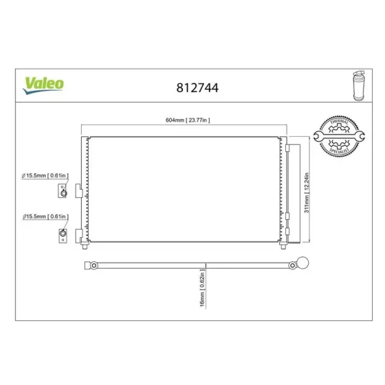 Valeo Klima Radyatörü – 812744 / OEM 51804991 ürün görseli