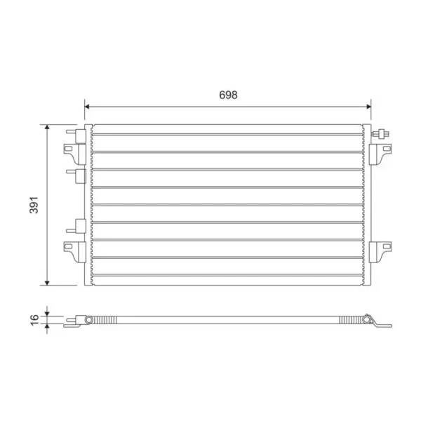 Valeo Klima Radyatörü – 817568 / OEM 8200152728