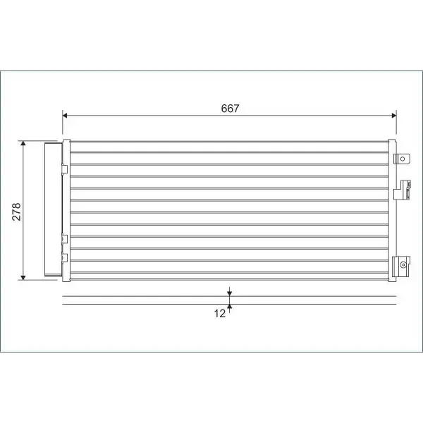 Valeo Klima Radyatörü – 822574 / OEM 1850742