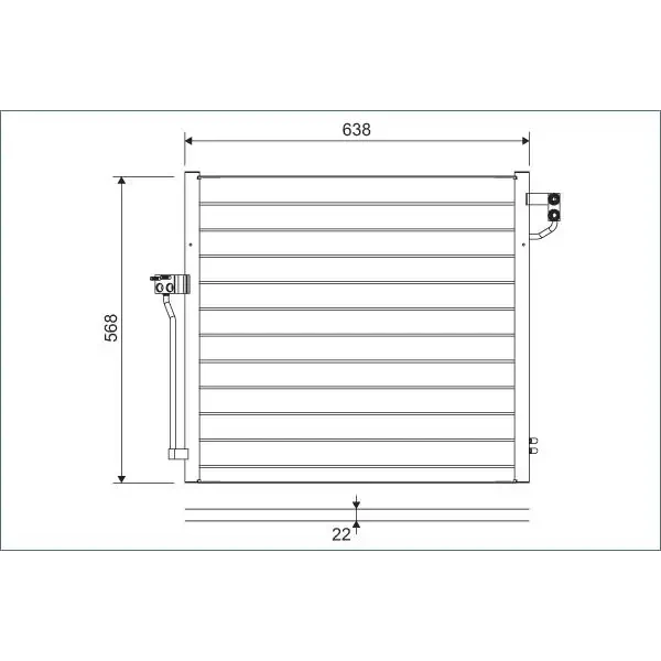 Valeo Klima Radyatörü – 822623 / OEM A0995000002