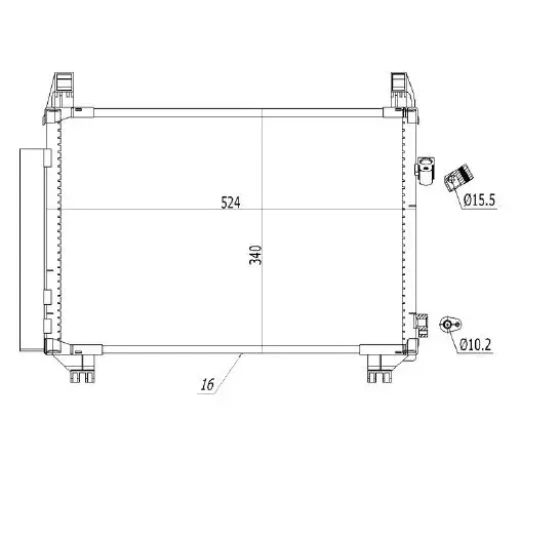 MGA Klima Radyatörü – 82331 / OEM 884600D060 ürün görseli