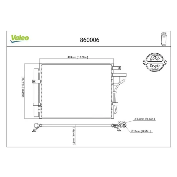 Valeo Klima Radyatörü – 860006 / OEM 976061Y000