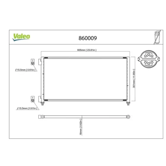 Valeo Klima Radyatörü – 860009 / OEM 46821270 ürün görseli