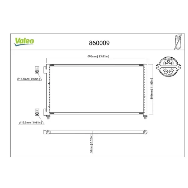 Valeo Klima Radyatörü – 860009 / OEM 46821270