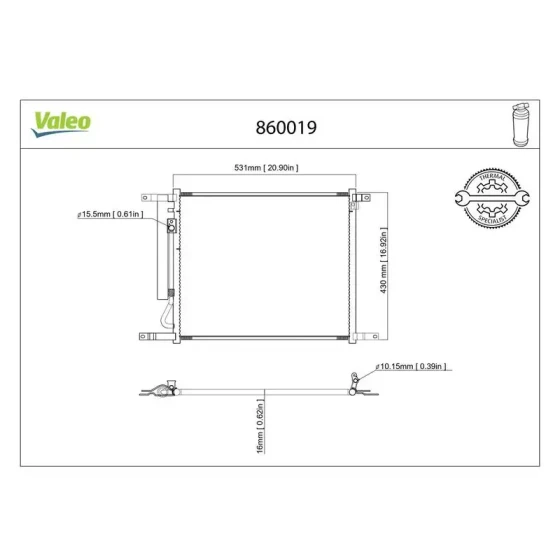 Valeo Klima Radyatörü – 860019 ürün görseli