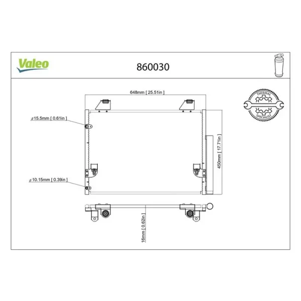 Valeo Klima Radyatörü – 860030 / OEM 884600K080