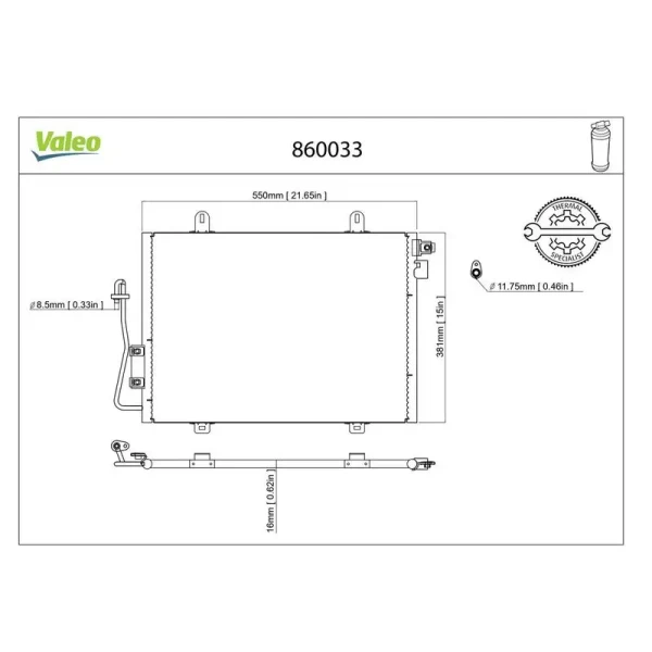 Valeo Klima Radyatörü – 860033 / OEM 7700414103