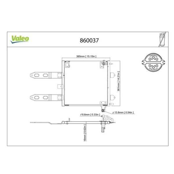 Valeo Klima Radyatörü – 860037 / OEM 6X0820413A