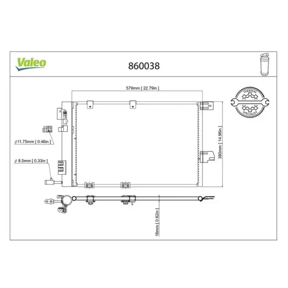 Valeo Klima Radyatörü – 860038 / OEM 1850057 ürün görseli